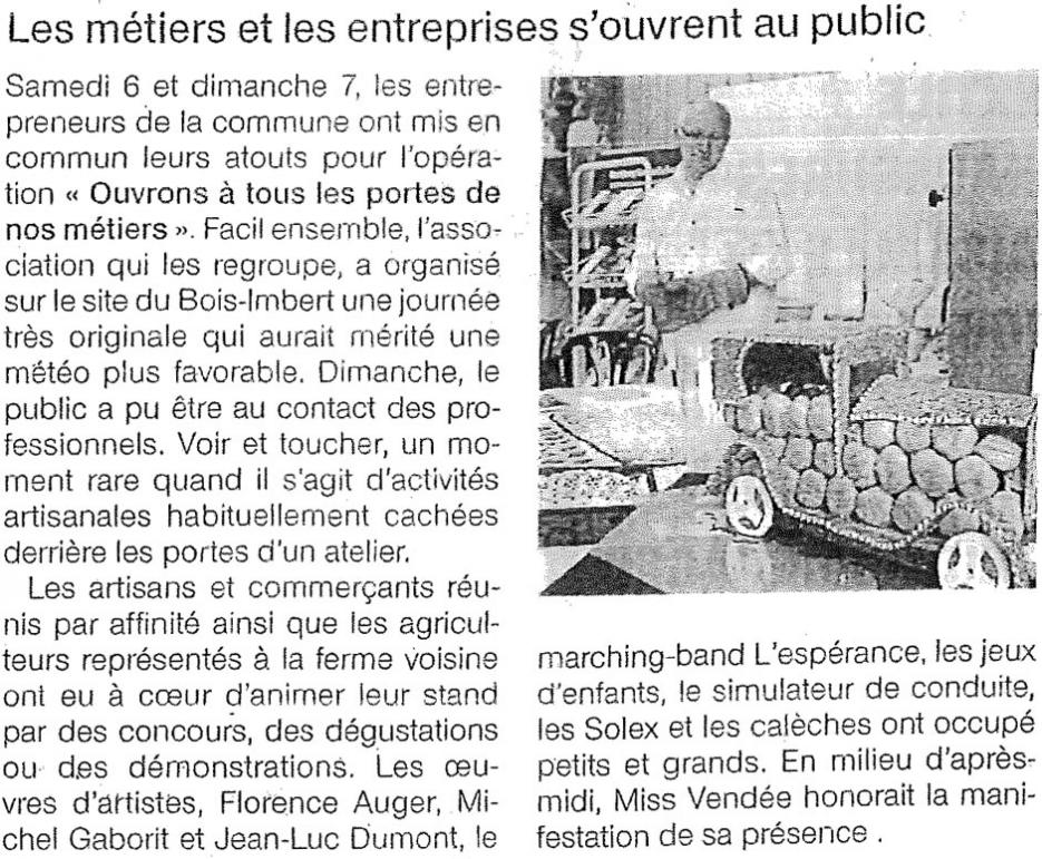 Les métiers et les entreprises s'ouvrent au public