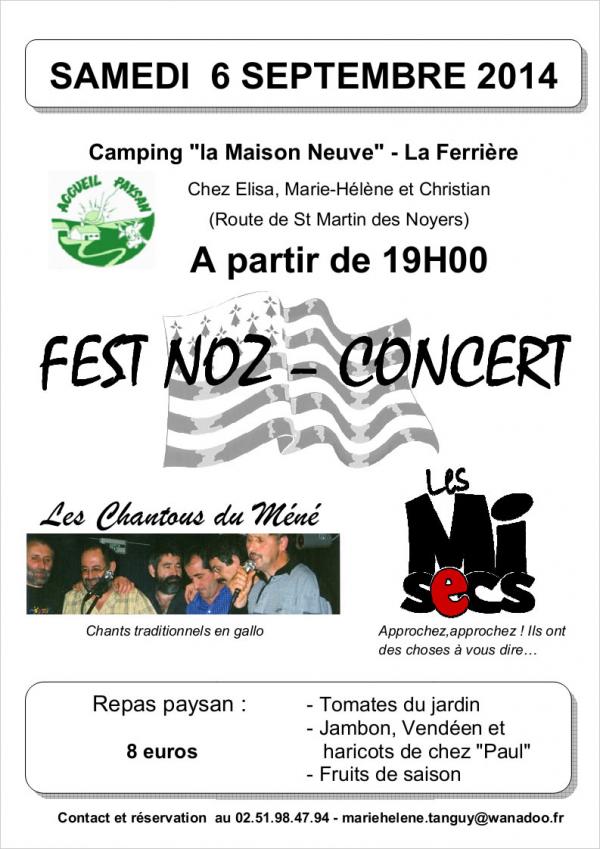 Concert Fest-Noz au camping de la Maison Neuve 1