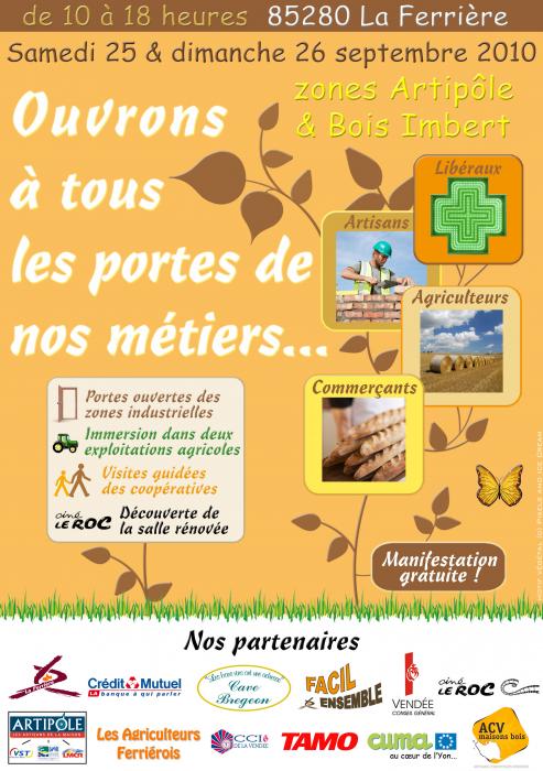 Affiche "Ouvrons à tous les portes de nos métiers 2010"