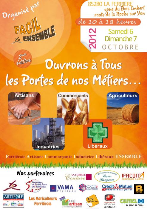 Affiche "Ouvrons à tous les portes de nos métiers 2012"