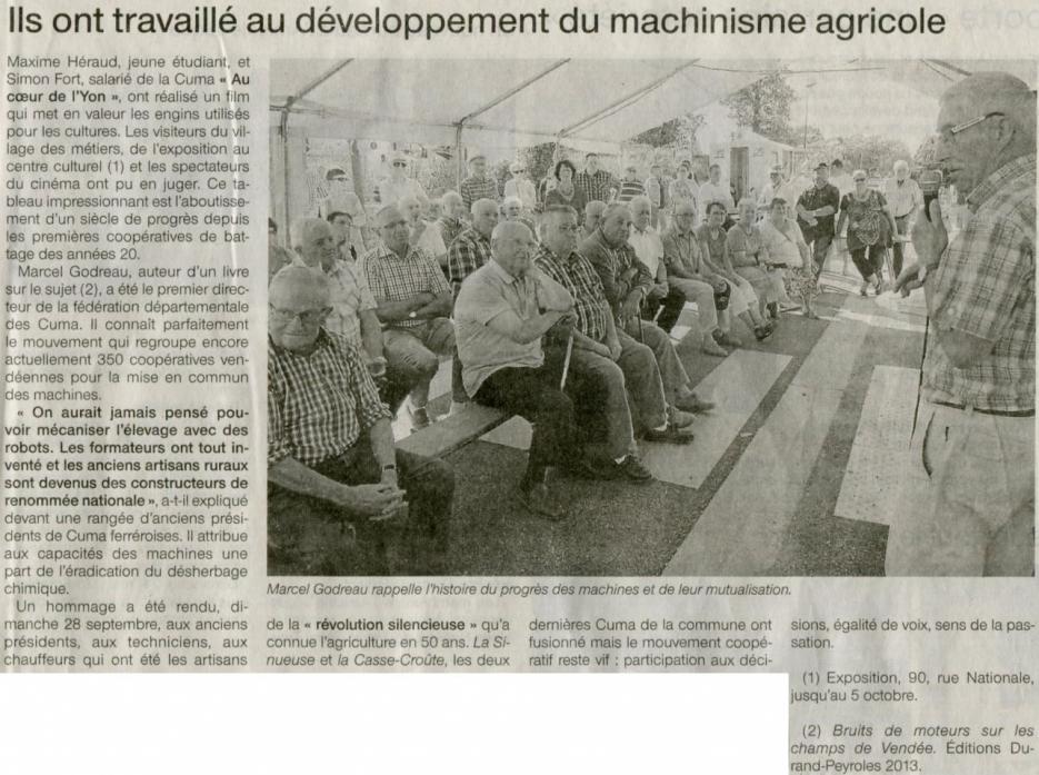 Ils ont travaillé au développement du machinisme agricole