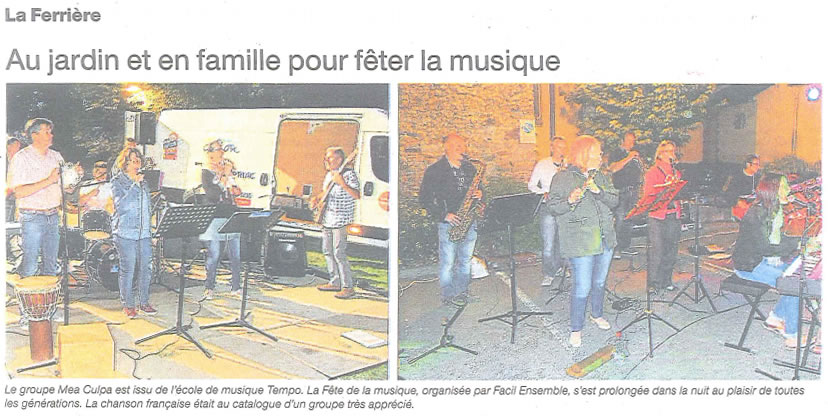 Au jardin et en famille pour fêter la musique