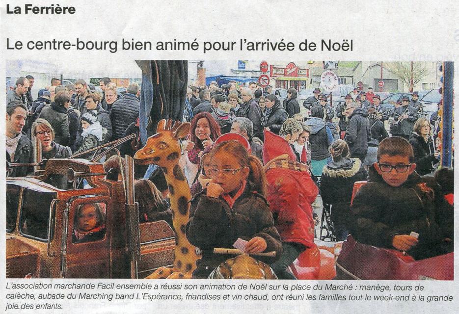 Le centre-bourg bien animé pour l'arrivée de Noël