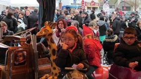 Le centre-bourg bien animé pour l'arrivée de Noël